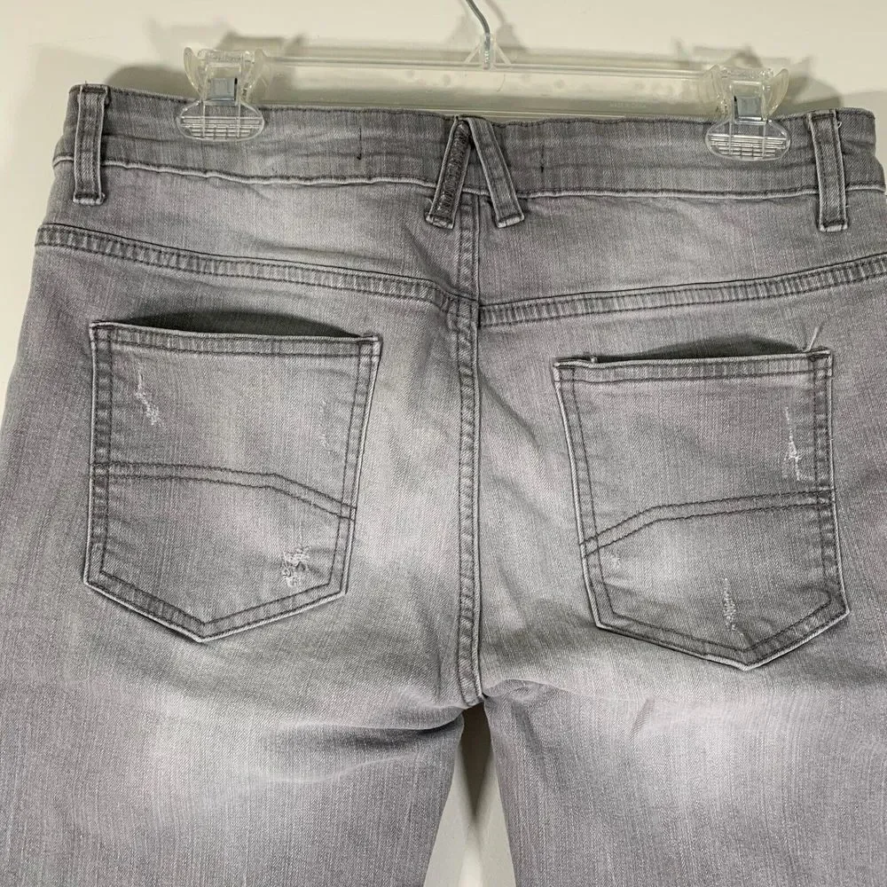 Denim Co Shorts Women’s W34 Grey Bermuda Jean Shorts 32” W R 10.5” I 11